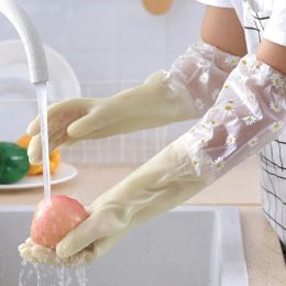 Gloves Dishwashing Gloves Silicone Durable Waterproof Kitchen Clean Tool Household Scrubber Cleaning Gloves