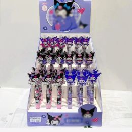 Pens 54 pcs/lot Kawaii Cat Dog Demon Press Gel Pen Cute 0.5mm Black Ink Pens Gift Stationery Office School Supplies wholesale