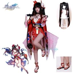 Anime Costumes Sparkle Honkai Cosplay Game Honkai Star Rail Sparkle Cosplay Plain Weave Come Wig Mask Women Role Play Anime Outfits Y240422