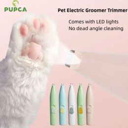 Trimmer Pets Electric Hair Trimmer Shaving With Led Light Foot Trimmer Cordless Noise Hair Cutter Machine USB Charing Mini Hair Clippers
