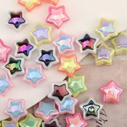 Beads Cordial Design 17*17MM 100PCS Star Shape/Acrylic Beads/Jewelry Findings & Components/Aurora Effect/DIY Making/Hand Made