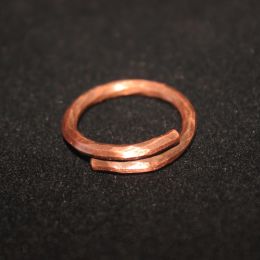 Rings Vintage Resizable Pure Copper Men's Ring For Women Accessories Handmade Hammered Texture Solid Punk Viking Female Jewelry Femme