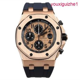 AP Female Wrist Watch Royal Oak Series 26470 Automatic Machinery Mens 18k Rose Gold Material Caliber 42mm