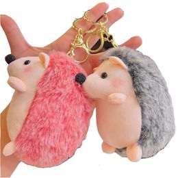 Cute Hedgehog Pendant Key Chain Rag Doll Children Small Gift Little Plush Stuffed Toy