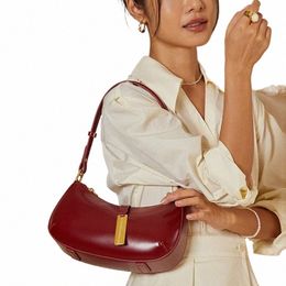 yanatari luxury bag red bag for women genuine leather half mo bag crossbody Shoulder strap handbags fi u04D#