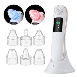 Scrubbers Blackhead Remover Vacuum Electric Facial Pore Cleaner Skincare Acne Black Spot Suction Light Thearpy Beauty Device Dropshipping