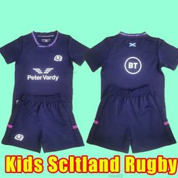 Kids Scotland 2022 Rugby Jersrys home national team Scotland POLO T-shirt rugby Jersey Mens shirts 2021 new world cup sevens training child full kits set FW24