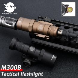 Scopes WADSN Airsoft Weapon Gun Light Surefir M300 M300B 600 Lumens Hunting Metal LED Flashlight Fit Rifle AR15 M4 M16 Lanterna Torch
