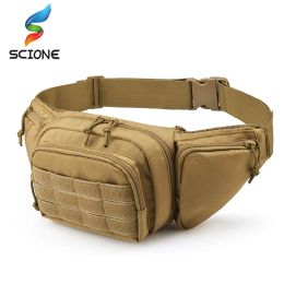 Packs Outdoor Tactical Waist Bag Gun Holster Military Bag Oxford Waterproof Sling Shoulder Bag for Hunting Camping Hiking XA775Y
