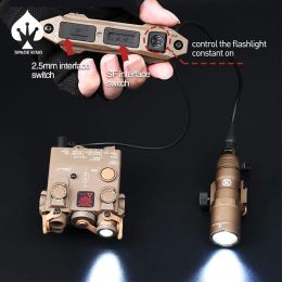 Scopes M300/600 Tactical Flashlight Remote Dualcontrol Mouse Tail Switch 2.5mm/3.5mm/SF Interface Sniper Hunting Shooting Accessories