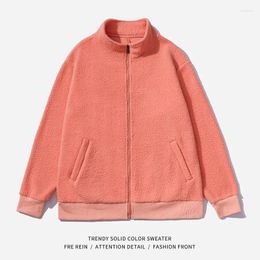 Women's Jackets MRMT 2024 Brand Fleece Warm Casual Sweater Stand Collar Zipper Cardigan Wool Jacket Loose Top
