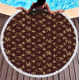 Factory Direct Fashion round Printed Beach Towel Microfiber with Tassel Feel Soft