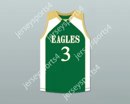 CUSTOM ANY Number Mens Youth/Kids CJ MCCOLLUM 3 GLENOAK HIGH SCHOOL GREEN BASKETBALL JERSEY 2 TOP Stitched S-6XL