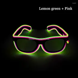 Party Decoration Double Colour EL Wire Flashing Glasses Powered By 2- Batteries Festival Glow Supplies 30 Pcs