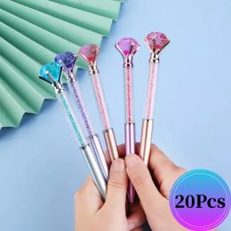 Pens 20Pcs/Lot Diamond Ballpoint Pen Pretty Stationery Cute Pens Wholesale Funny Original Pens for Writing Ball Point Pen Set School