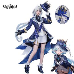 Anime kostymer furina cosplay game genshinimpact furina cosplay come fontaine anime uniform hallown party roll play come fall set cos y240422