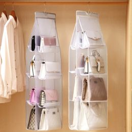 Storage Handbag Storage Artefact Bag Dustproof Cover Wardrobe Transparent Hanging Storage Shelf Household Room Dormitory Bag Organiser