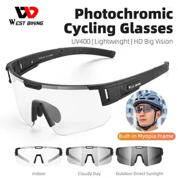 Outdoor Eyewear WEST BIKING Pochromic Cycling Sunglasses Men Women Road Bike Glasses UV400 Sports Fishing Goggles Bicycle