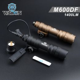 Scopes WADSN Tactical Flashlight M600DF Dual Fuel 1400Lumens Surefir M600 Weapon Scout Light Fit Hunting 20mm Rail Rifle Softair Light