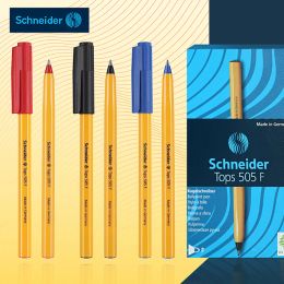 Pens 10 Pcs/Lot Schneider Ballpoint Pen 505F School Supplies Large Capacity Waterproof Quick Drying Gel Pen 0.5mm Office Accessories