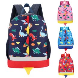 Bags Canvas Cartoon Dinosaur Children's School Bag Schoolbag Kids Boy Girl Baby Backpack Kindergarten Kid's Gifts
