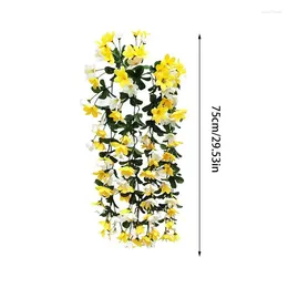 Decorative Flowers Hang Artificial Vibrant Vine Balcony Plants Wall Decoration Lily Decor Faux Plant Flower Garland