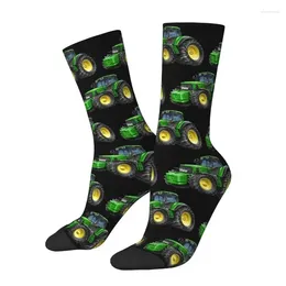 Bow Ties Tractor Dress Socks Men Women Warm Fashion Novelty Crew