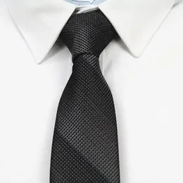 Bow Ties SKng Man Formal Business Necktie 6cm Grey Silk Mens Neck Tie Jacquard Woven Man's Wedding Party Dress Slim