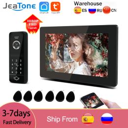 Control Jeatone Wireless 7' WiFi Smart Video Intercom System 1080P Full Touch Screen with Wired Door Samrt Phone Talking Password Unlock