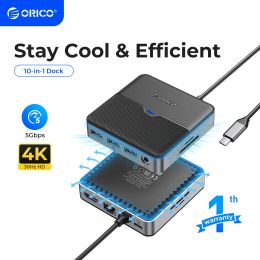 Hubs ORICO USB HUB Type C 4K to HDMIcompatible Adapter Docking Station Ethernet Port PD100W For MacBook M1 Windows PC Accessories