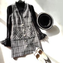 Casual Dresses Cloth Vest Fall Two Piece Winter Render Women Knitting Small Sweet Wind Braces 4 Dress