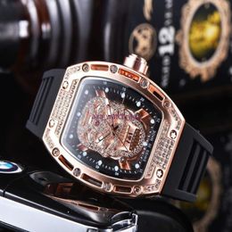 2022 Top Luxury Quartz Watches Stainless Steel Case 6 Pin Seconds Rubber Band watch Male Clock Relogio Masculino314S