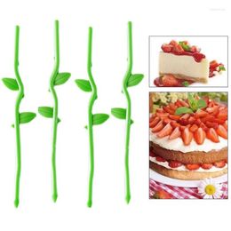 Forks 5Pcs Leaves Fruit Fork Picks Mini Cartoon Children Snack Cake Dessert Pick Toothpick Bento Lunches Accessories Party Decoration