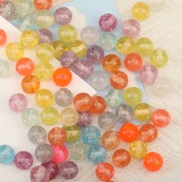 Beads Cordial Design 12MM 100Pcs Hand Made Accessories/Jewelry Findings & Components/Acrylic Beads/Gold Foil/Round Shape/DIY Making