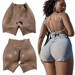 High Waist Silicone 1.2cm Big Sexy Fake Buttocks and Hips Enhancement Shapewear for African Woman Realistic Ass Cosplay 240417