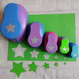 Embossing 1PC Random Shell Color Star Shape Craft Hole Punch Paper Cutter Scrapbooking School Puncher Embossing Tool