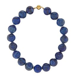 Chokers Blue SOPHIE BUHAI Perriand Natural Stone Lapis-lazuli Beads 18k Gold-vemeil Choker Magnetic Clasp Women Statement JewelryC297M