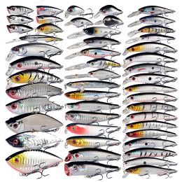 Accessories 50pcs Fishing Lure Set Fishing Hard Bait Mini Minnow Floating Swing Crankbait Crazy Wobblers Artificial Bionic Crank Lures