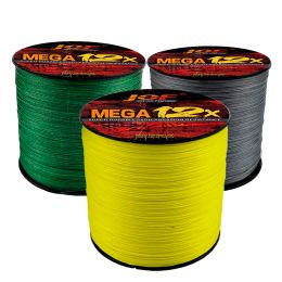 Accessories 12 Strands PE Braid 300M/500M/1000M Braided Fishing Lines MultiColor Super Strong Big Game Multifilament Carp Fishing Line Wire