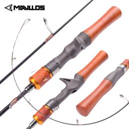 Accessories Mavllos Exceed Solid Carbon Spinning Fishing Rod, Comfortable Wooden Handle, Portable Trout, Casting Rod, L. WT, 27g