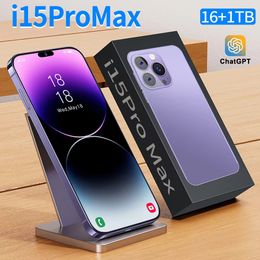 i15 ultra Mobile Smartphone with Android 13 system dual sim card support 4G 5G real mibile phone 2GB RAM+16GB ROM 7.3 inch large phones