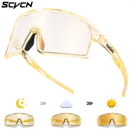 Outdoor Eyewear SCVCN Pochromic Sunglasses Sports Cycling Glasses Goggles Road Bicycle Bike Men Women