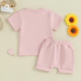 Clothing Sets Infant Baby Girls Clothes Cute Mama S Coffee Date Short Sleeve Shirt Casual Jogger Shorts Toddler 2 Pcs Summer Outfit