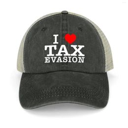 Berets I Love Tax Evasion - Funny Commit Cowboy Hat Hood Fashion Beach Hard Hiking Women's Outlet Men's