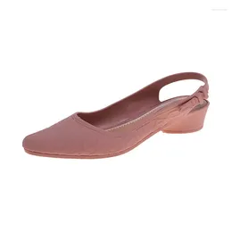 Dress Shoes Summer Shallow Mouth Jelly Sandals Women's Flat Pointed Toe Soft Bottom Casual Korean Style Outer Wear Low-top Work