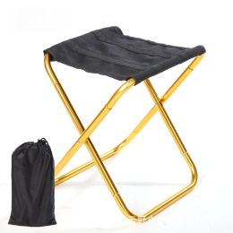 Accessories Outdoor High quality Aluminium Alloy Convenient Folding Chair,Picnic Camping Stool Mini Storage Fishing Chair UltraLight Chair
