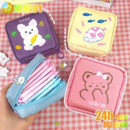 Bags Small Storage Bag Cartoon Sanitary Napkin Bag Women Pouch Napkin Cosmetic Bags Organizer Ladies MakeupBag Girls Hygiene Pad Bags