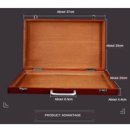 Bins Portable Wooden Box Jewelry Storage Organiser Holder Drawing Art Supplies Case Caja Craft Stash Box Artist Desktop Storage Case