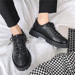 Casual Shoes Leather Fashion Oxfords Thick Bottom Coiffeur For Men Classic Wedding All-match