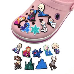 15colors princess animals Anime charms wholesale childhood memories game funny gift cartoon charms shoe accessories pvc decoration buckle soft rubber clog charms